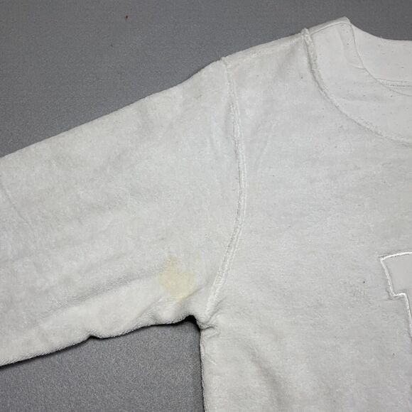 Vintage Disney Sweatshirt Women Large Fleece White BIG‎ M Mickey - Picture 10 of 13